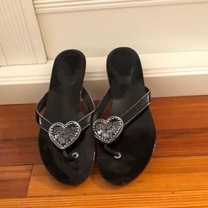 Coach patent-leather sandal